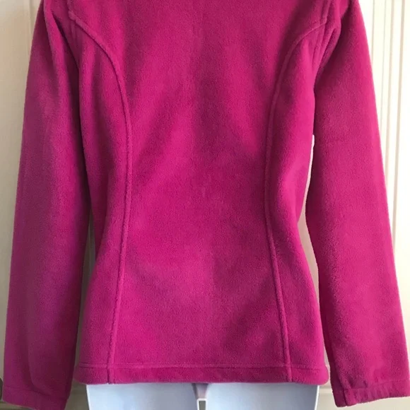 Columbia Women's Fuchsia Pink Fleece Full Zip Jacket with pockets size XS NWT - Picture 13 of 16